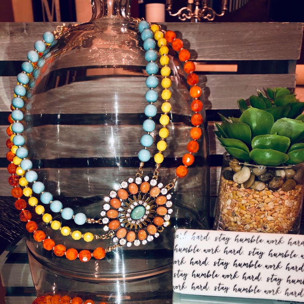 Darling colorful multi layer necklace